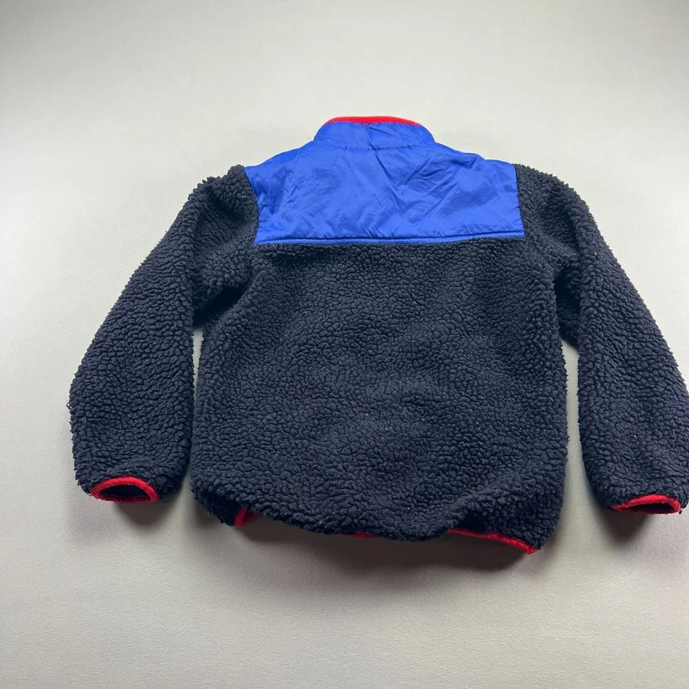 Member's Mark Cuddly Cozy Sherpa Jacket Boys 8 Navy Blue Colorblock Full Zip